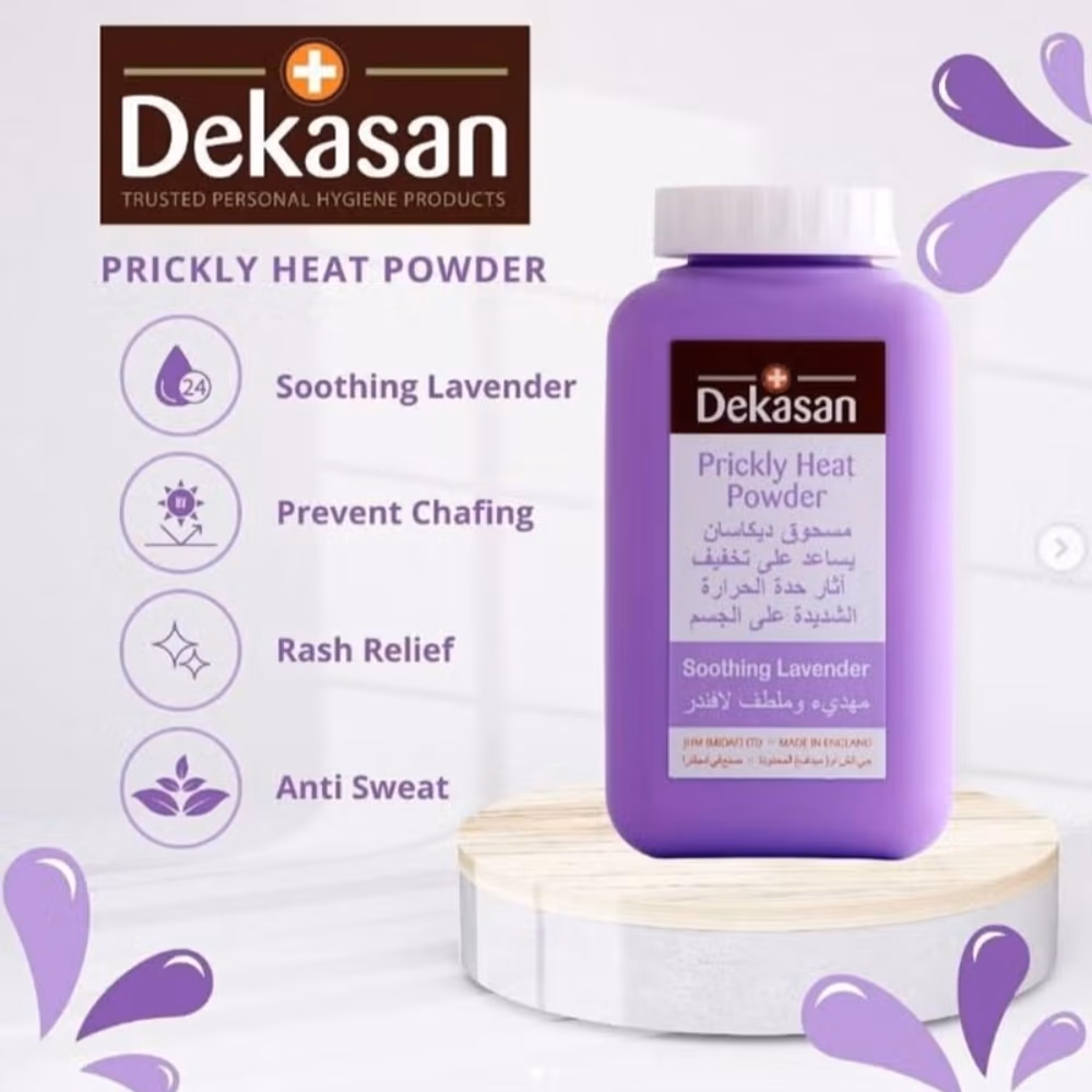 Dekasan Prickly Heat Powder, Soothing Lavender – Cooling Relief for Heat-Related Skin Irritation 3
