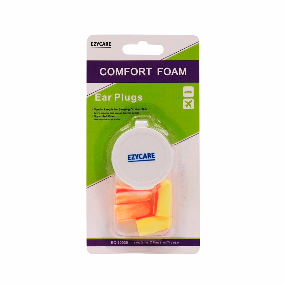 EzyCare Comfort Foam Ear Plugs (2 Pairs) – Model 10039