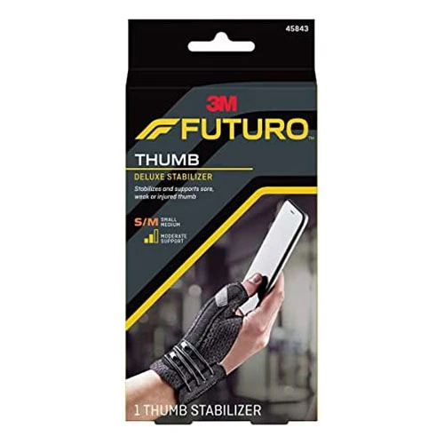 3M Futuro Thumb Deluxe Stabilizer (45843) - Small/Medium Size - 1 Thumb Stabilizer (Black Color) 1