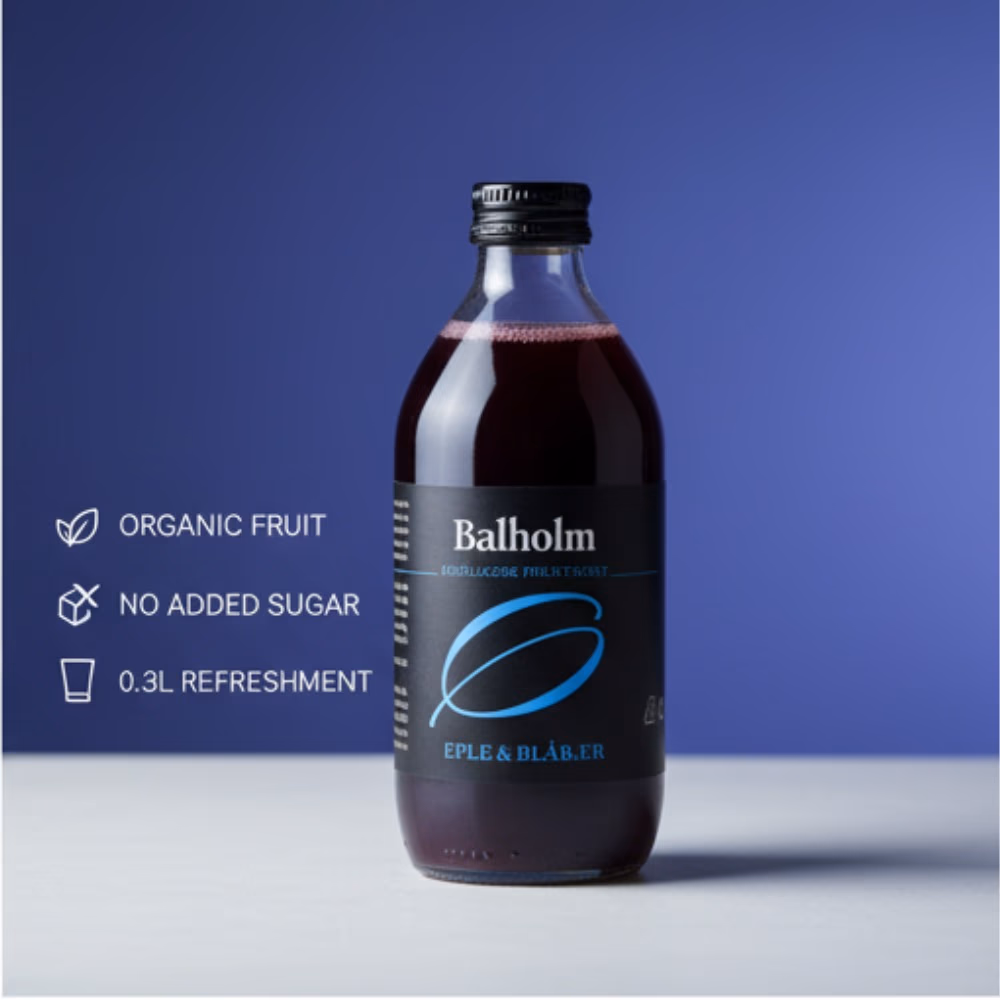 Balholm Organic Fruit Juice 330ml – Apple & Blueberry | Cold Pressed, No Concentrate | Norwegian Fjord Fruit 3