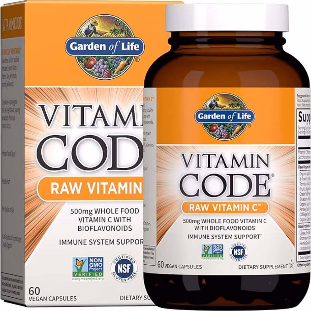 Garden of Life Vitamin Code Raw Vitamin C 60 Vegan Capsules 1