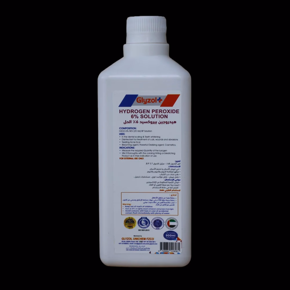 Glyzol Hydrogen Peroxide 6% Solution (500ml)