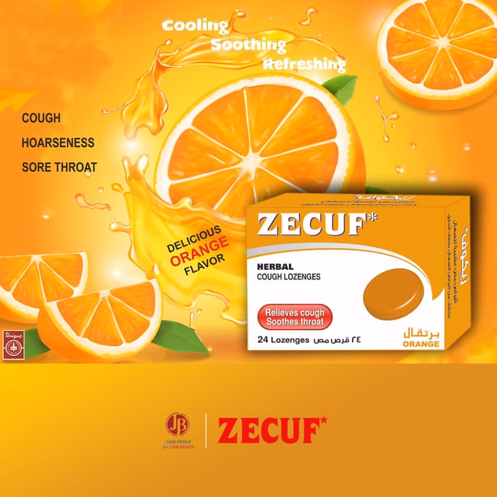Zecuf Herbal Cough Orange Lozenges 24's 4