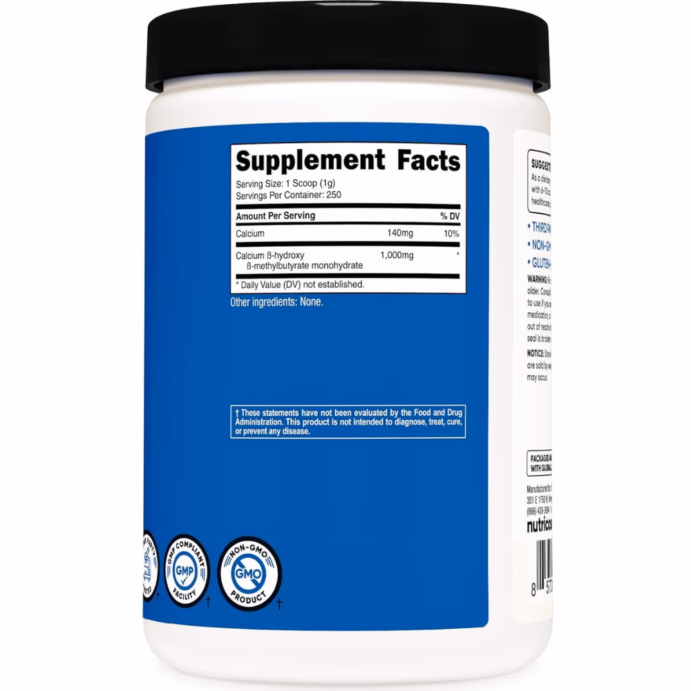 Nutricost HMB 1000mg Unflavored 250g 4