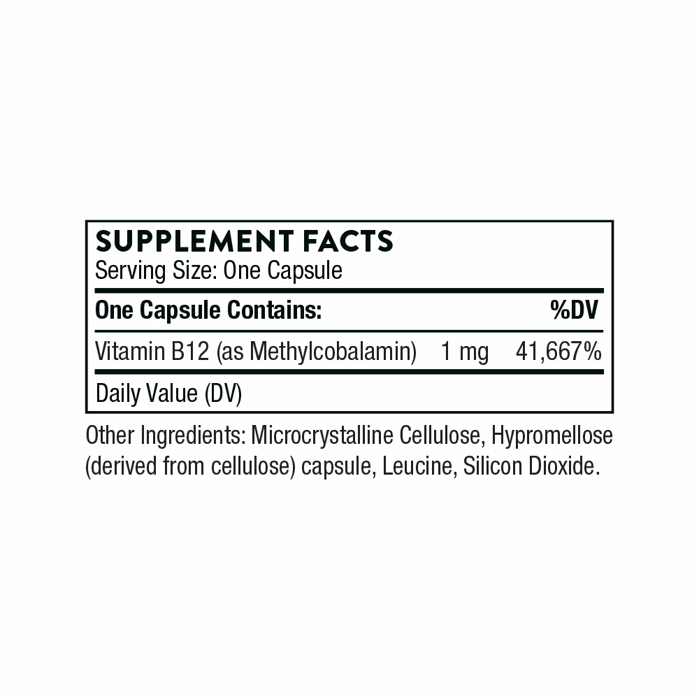 Thorne Vitamin B12 - 60 Capsules 2