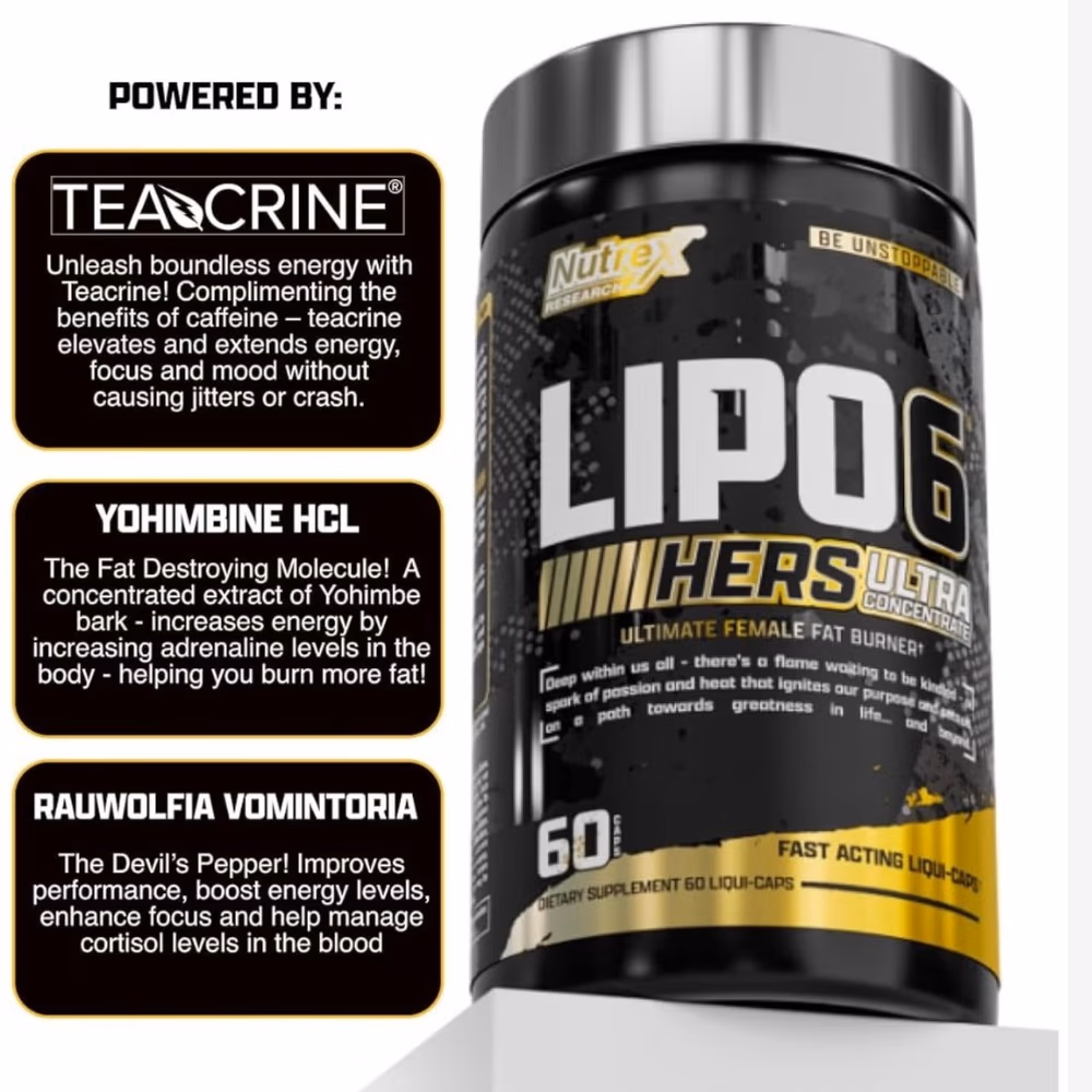 Nutrex Lipo-6 Black Hers – 60 Capsules | Advanced Fat Burner for Women 4