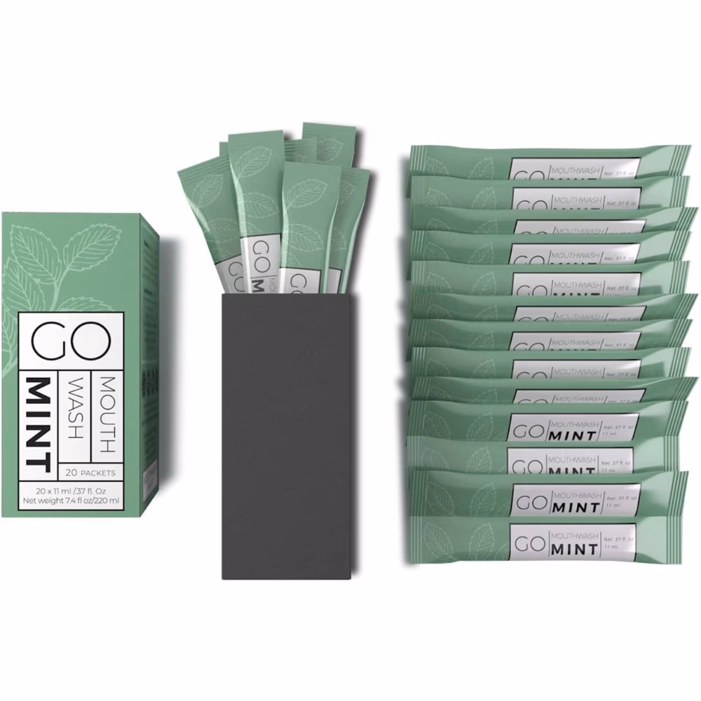 Go Mouthwash Mint- 20 Packets 1