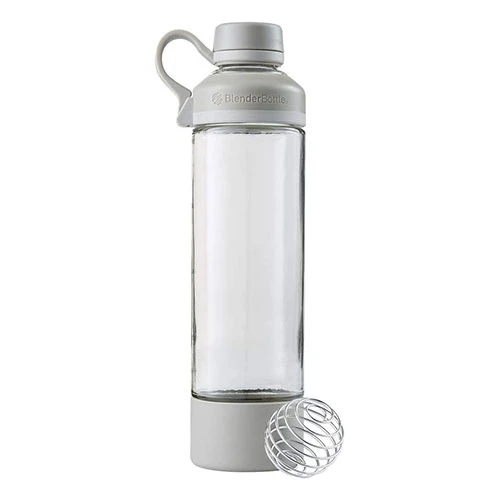 Blender Bottle Mantra Glass Shaker Bottle 20oz - Pebble Grey Color 1