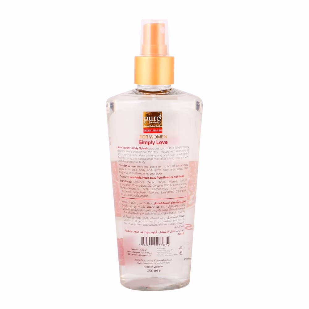 Pure Beauty Body Splash Simply Love For Women 250ml 3