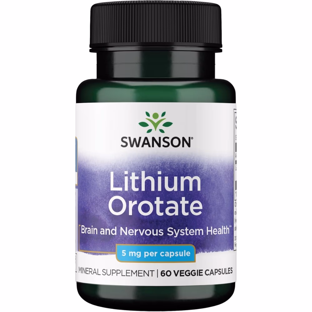 Swanson Lithium Orotate 5mg -60 Capsules 1