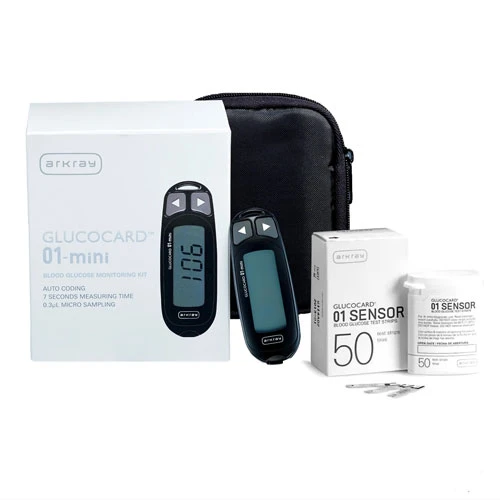 Arkray Max Glucocard 01 Mini Blood Glucose Monitoring Kit With 50 Strips 1