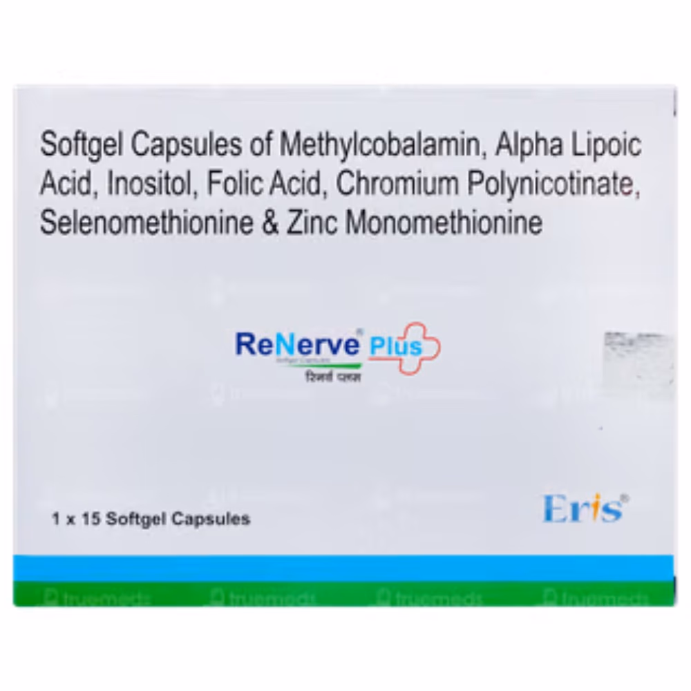 Renerve Plus Capsules, 30 Capsules, B-Vitamin Food Supplement with Alpha Lipoic Acid and Folic Acid, Supports Normal Nervous System Function and Energy Metabolism for Active Adults