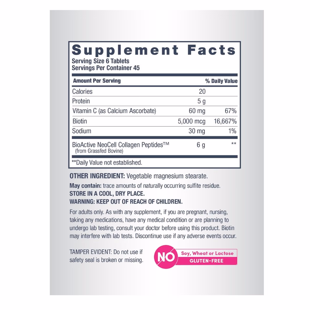 Neocell Super Collagen + Vitamin C & Biotin 270 Tablets 2
