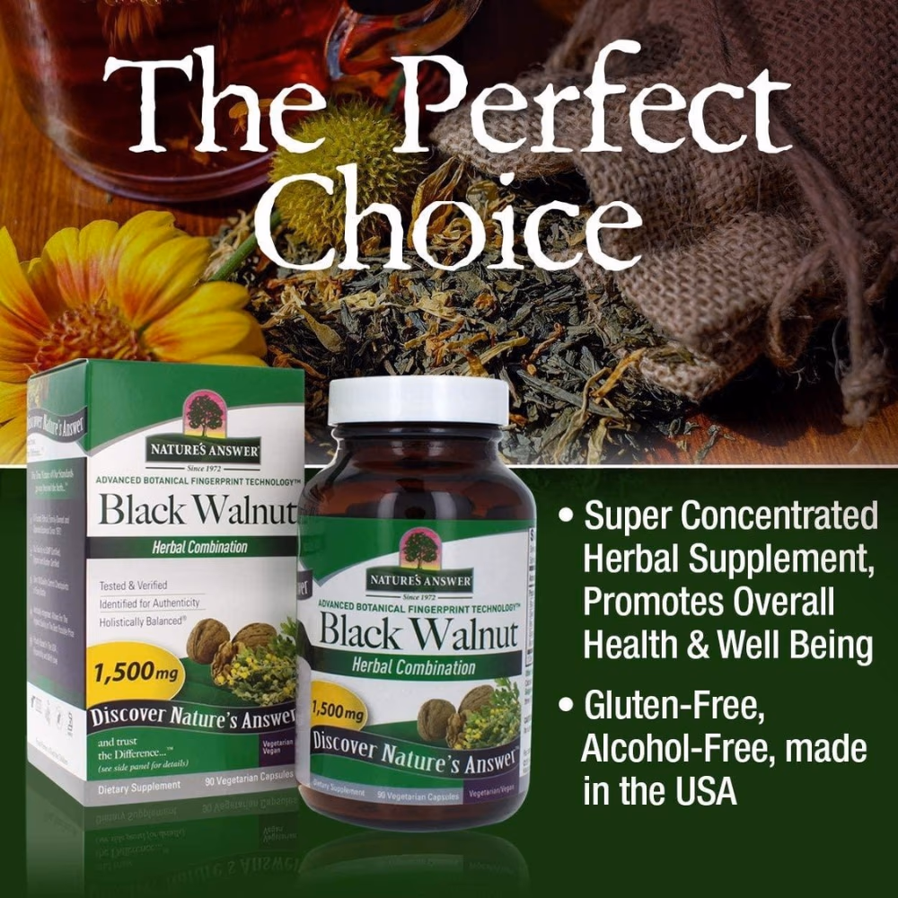 Natures Answer Black Walnut 1500mg-90 Capsules 3