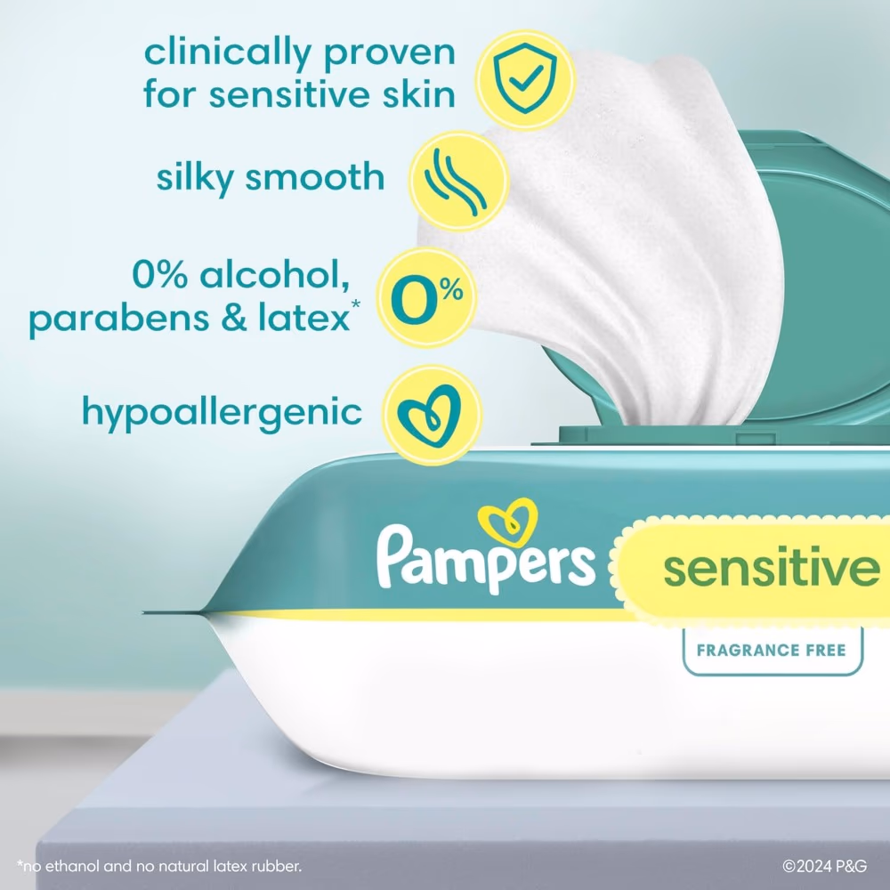 Pampers Sensitive Fragrance-Free Wipes 56 peices 2