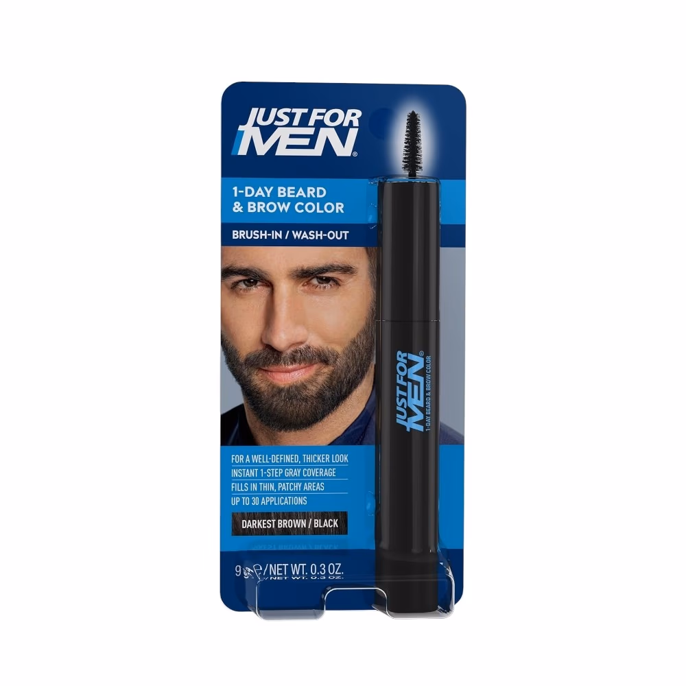 Just For Men One Day Beard and Brow Color Darkest Brown Black 9g