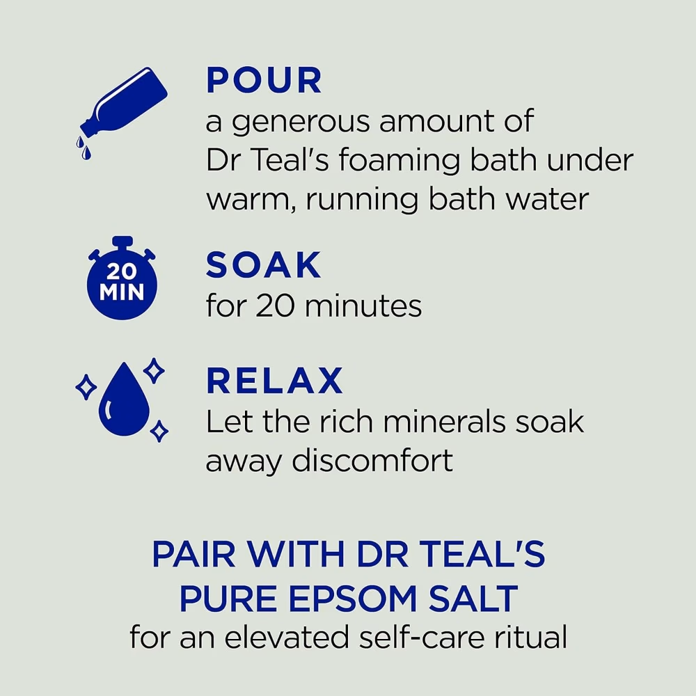 Dr Teals Eucalyptus and Spearmint Foaming Bath 1000ml 4