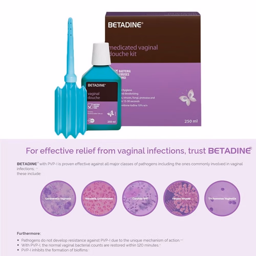 Betadine Medicated Vaginal Douche 250ml 5