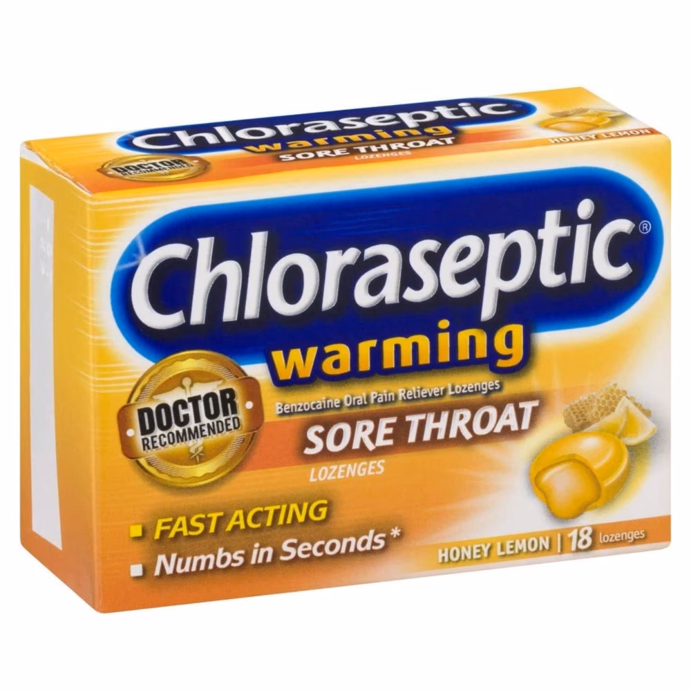 Chloraseptic Warming Lozenges Honey Lemon 18s 3