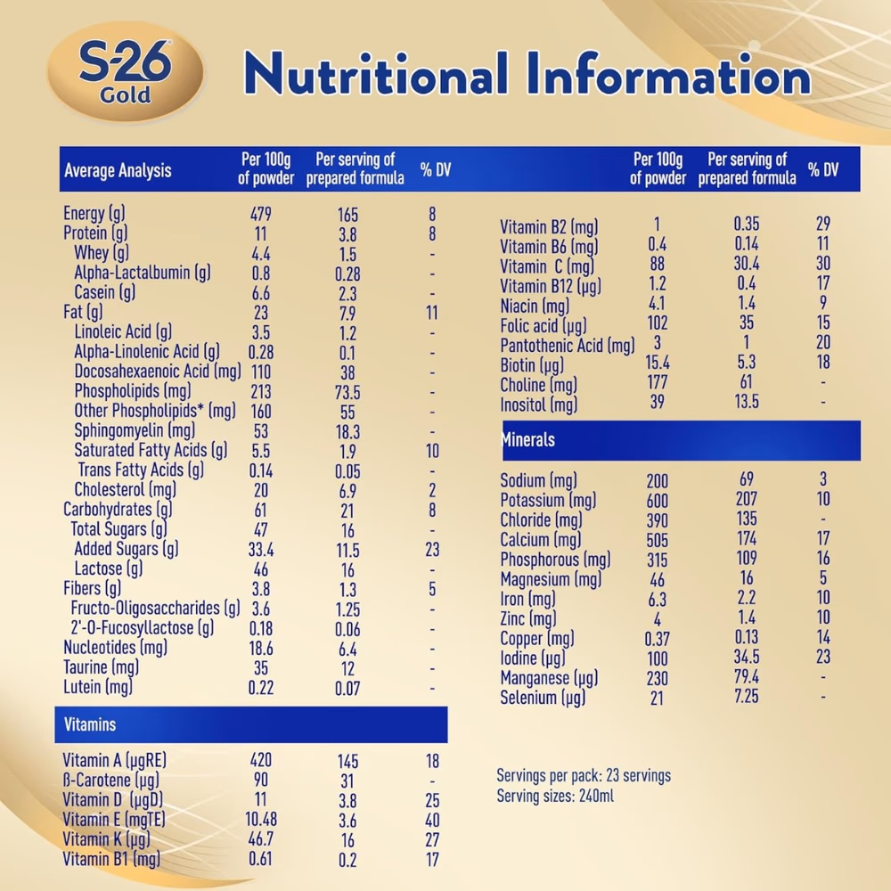 S-26 Gold Stage 4 Growing Up Milk 800g 4