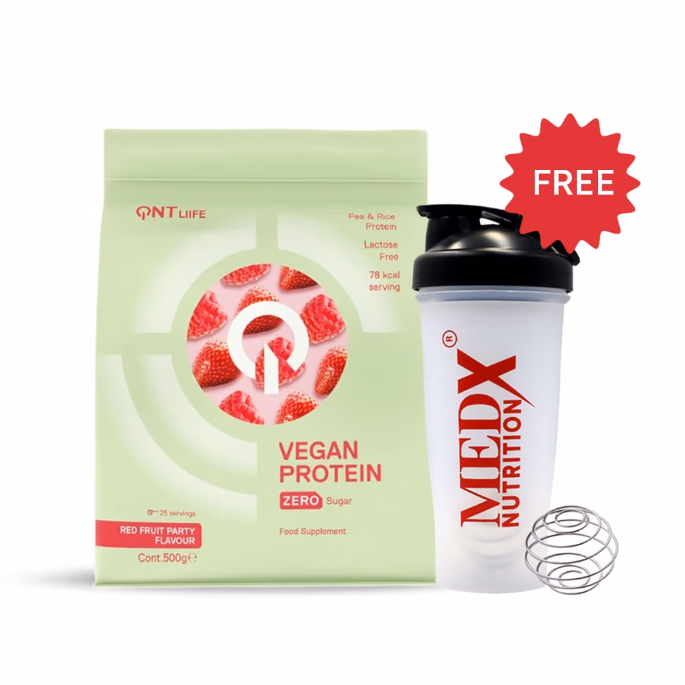 QNT Liife Vegan Protein Red Fruit Flavor 500g 1