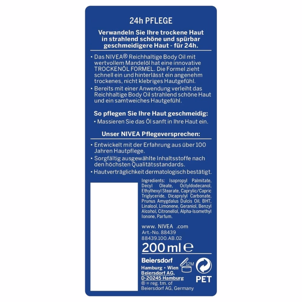 NIVEA Rich Nourishing Body Oil 200ml 3