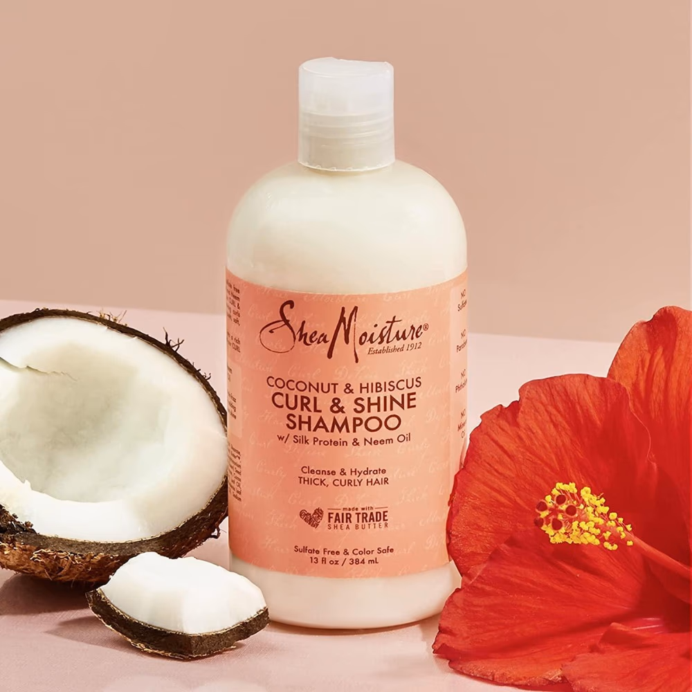 SheaMoisture Coconut & Hibiscus Curl & Shine Shampoo (384ml) 2