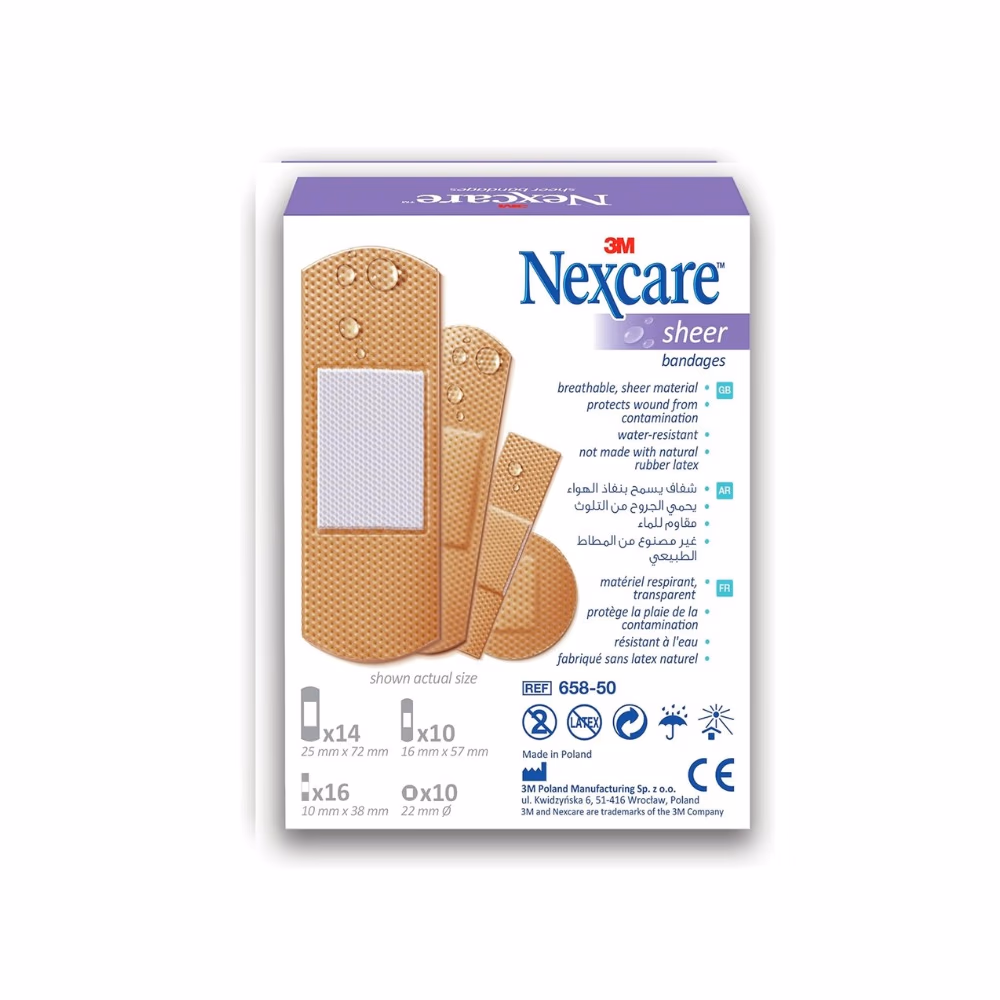3M Nexcare Sheer Bandages - One Size - 50 Bandages 2