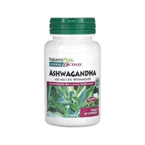 Natures Plus  Ashwagandha 450mg Capsules 60s 1