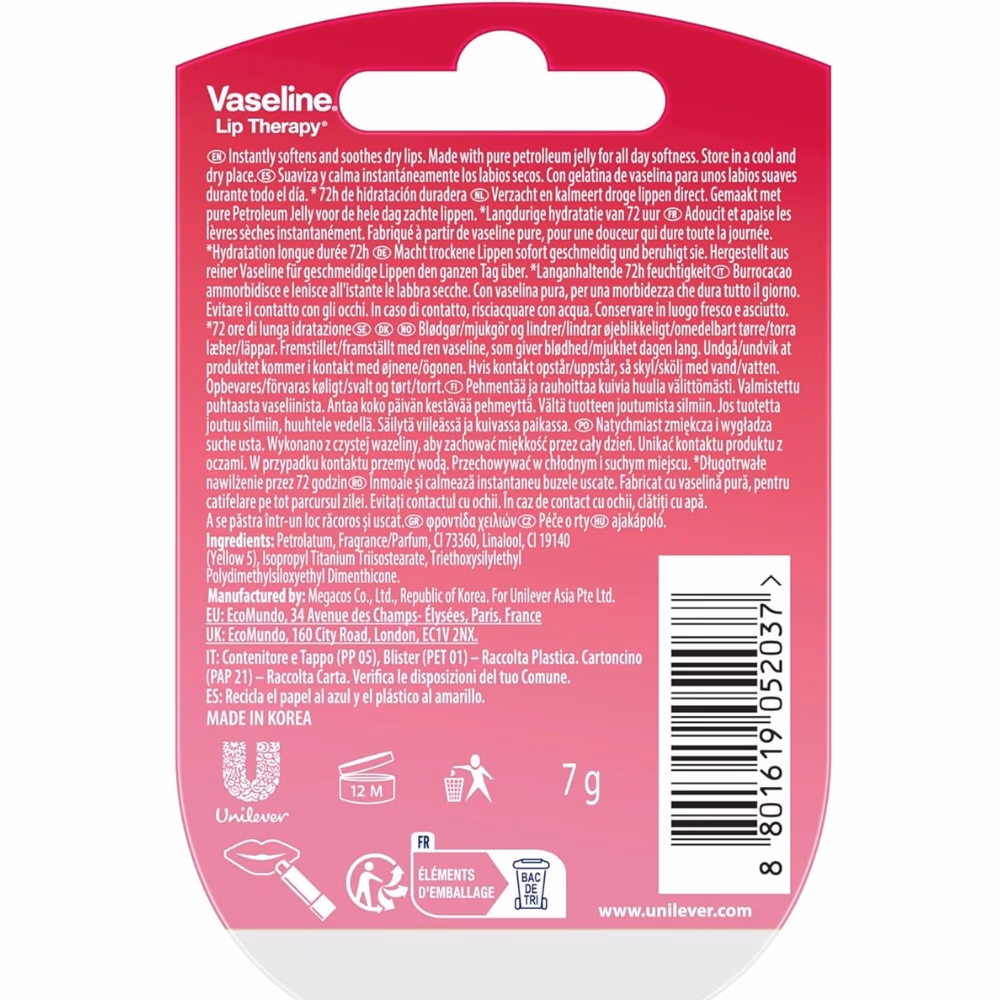 Vaseline Lip Balm Rosy Lips 7g 2
