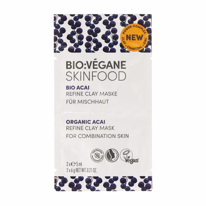 BIO VEGANE Skinfood Bio Organic Acai Clay Mask 2 x 5ml