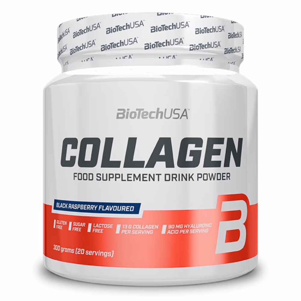 BioTechUSA Collagen Black Rasberry Powder 300g
