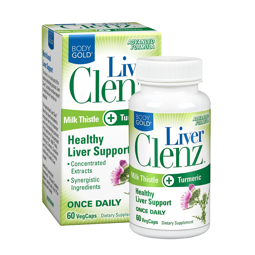 Body Gold Liver Clenz Milk Thistle & Turmeric 60 Veg Caps 1