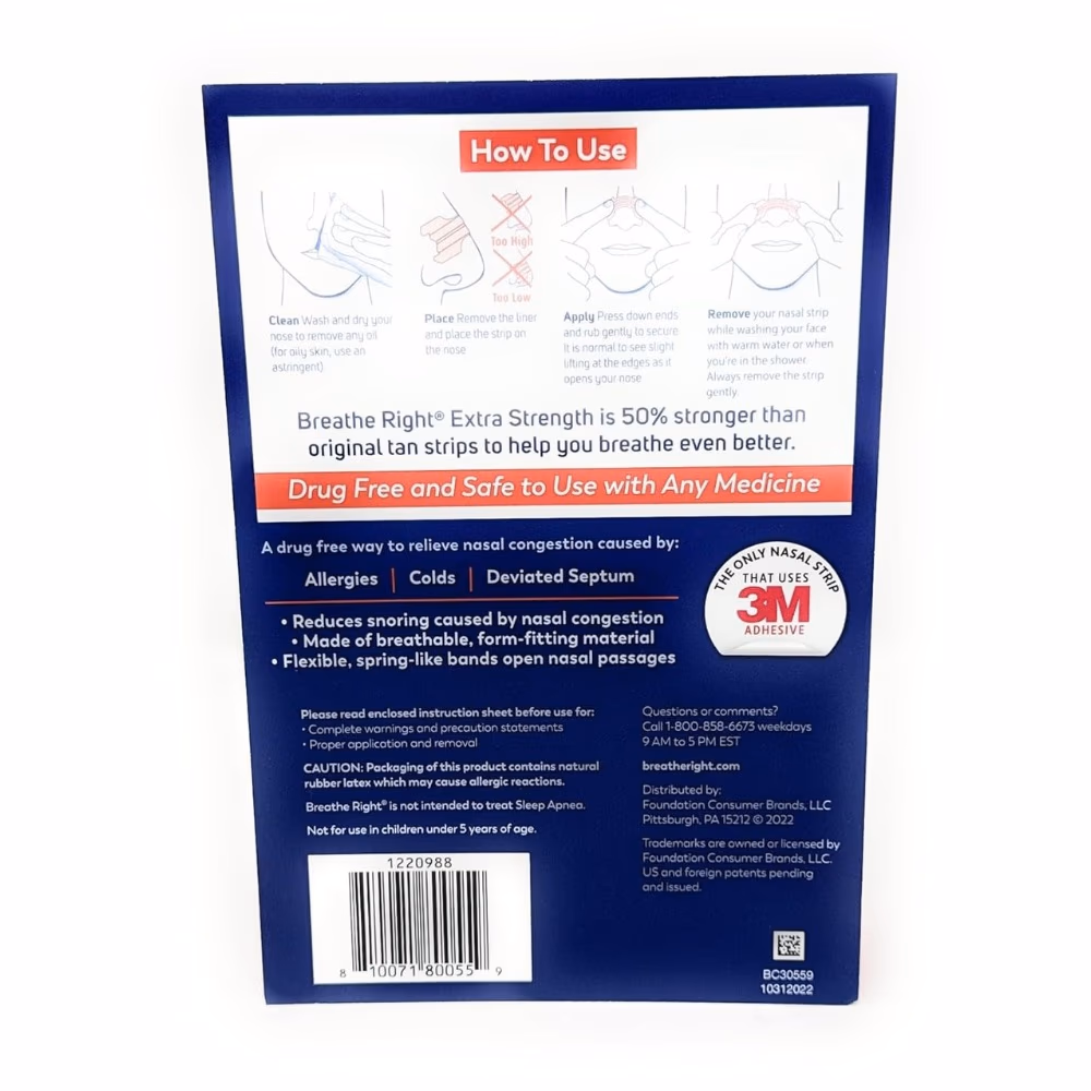 Breathe Right Extra Strength Nasal Strips Tan 72s  2