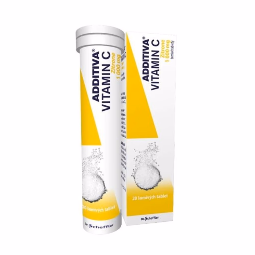 Additiva Vitamin C 1000mg Lemon Effervescent Tablets 20 Sachets 1