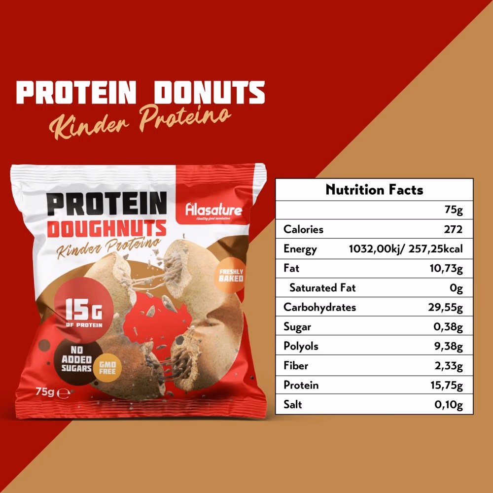 Alasature Protein Doughnuts 75gm - Lotus Cream Box of 12 4