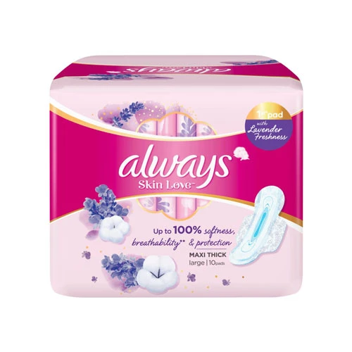 Always Skin Love - Maxi Thick Large Pads - 10 Pads 1
