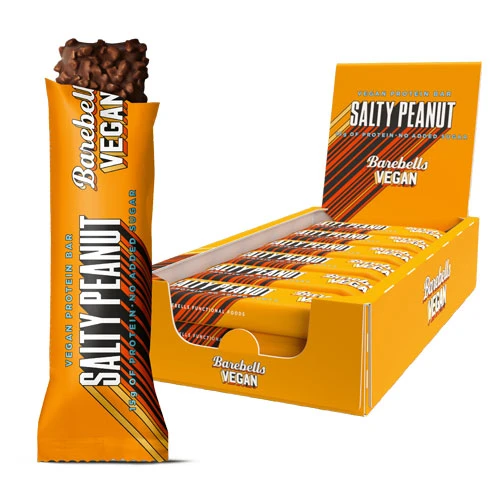 Barebells Vegan Salty Peanut Protein Bar - 55g (Box of 12) 1