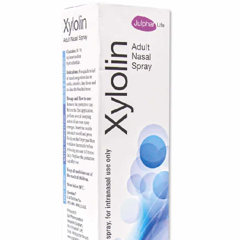 Xylolin 0.1% Nasal Spray Adult 10ml 3