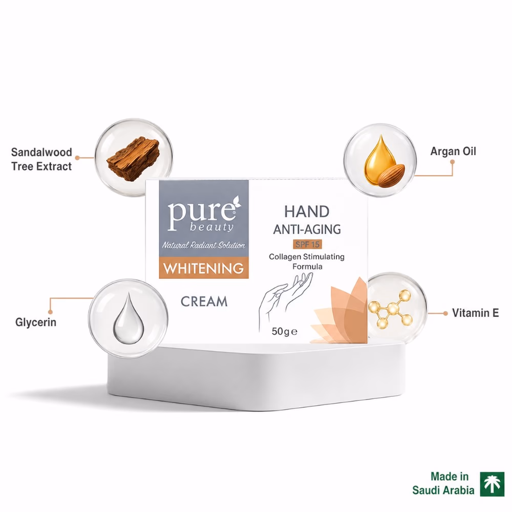 Pure Beauty Whitening Hand Anti-Aging Cream with SPF15 50gm 2
