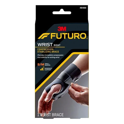 3M Futuro Wrist Compression Stabilizing Brace (48400) - Right Hand - Small/Medium Size - 1 Wrist Brace
