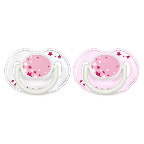 Philips Avent Night Time Pacifier 0-6m SCF 176,28 - Pack of 2 - Assorted Color 1