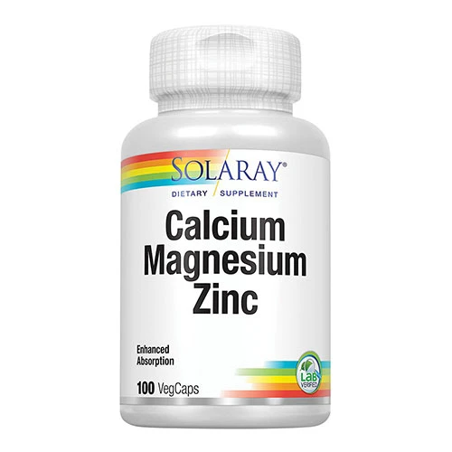 Solaray Calcium Magnesium Zinc-100 Capsules 1