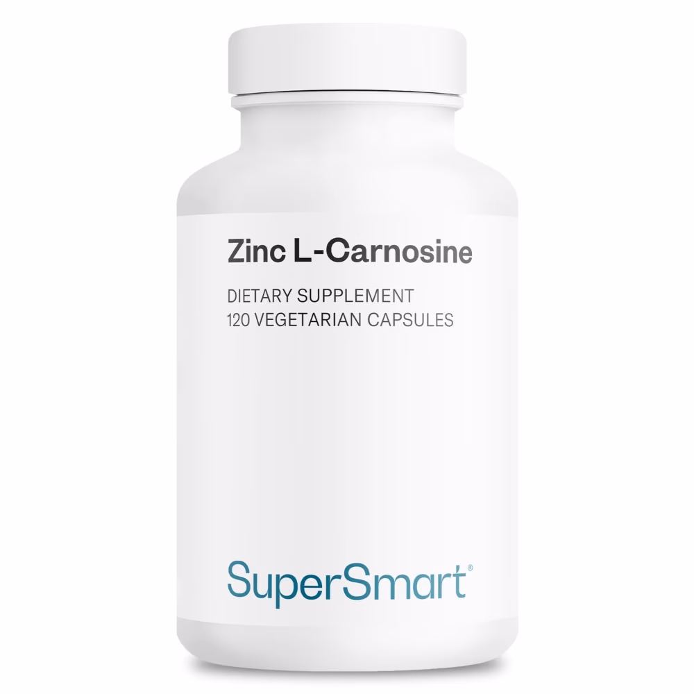 SuperSmart Zinc L Carnosine Dietary Supplement 120 Vegetarian Capsules for Stomach and Digestive Health 1