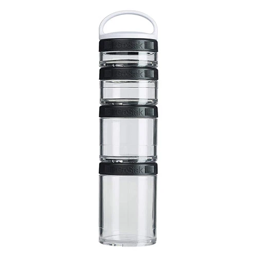 Blender Bottle GoStak Starter 4Pak - Black Color