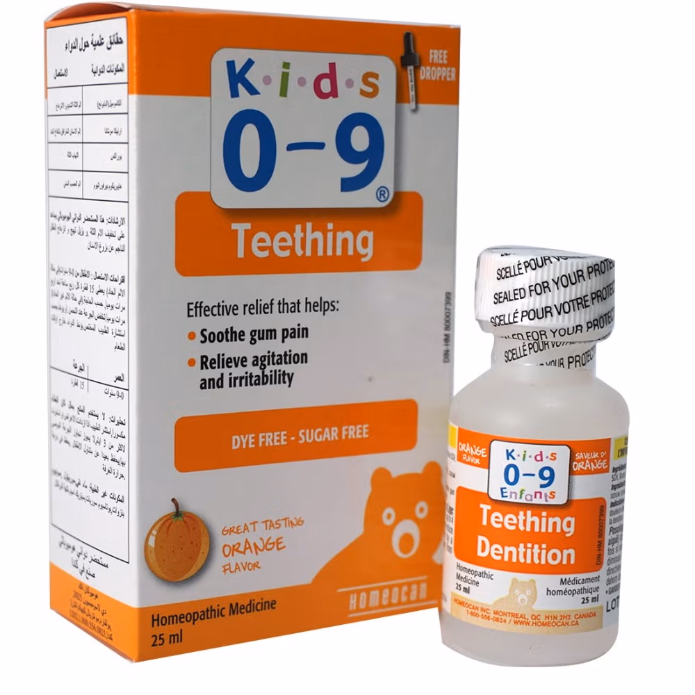 Homeocan Kids 0-9 Teething Oral Solution 25ml - Orange Flavor