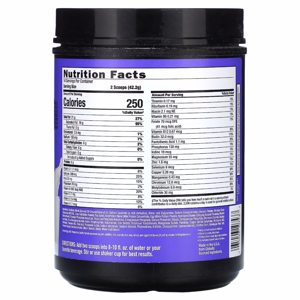 Keto Science Ketogenic Meal Shake 590gm - Vanilla Cream Flavor 2
