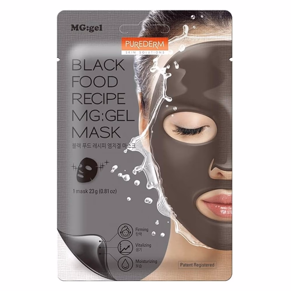 Purederm Black Food Recipe Gel Mask 23g ADS-373 1