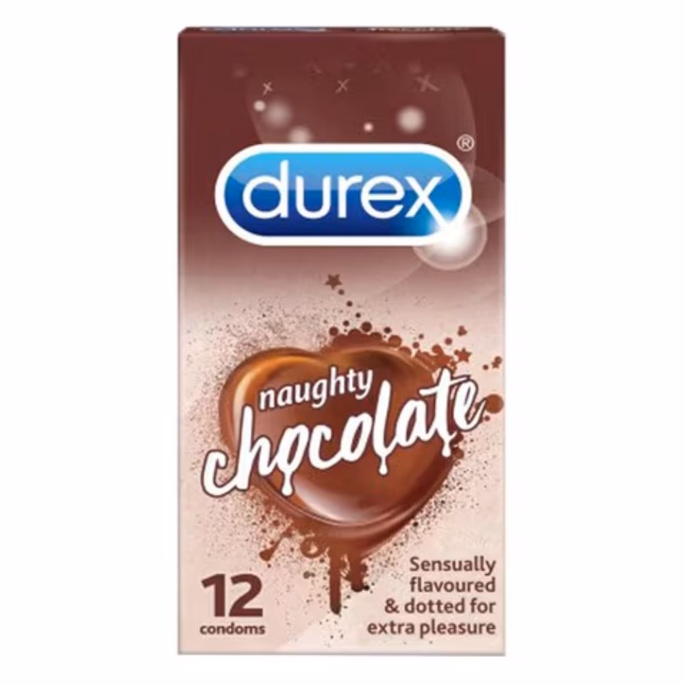 Durex Naughty Chocolate Dotted Condoms - Pack of 12 2