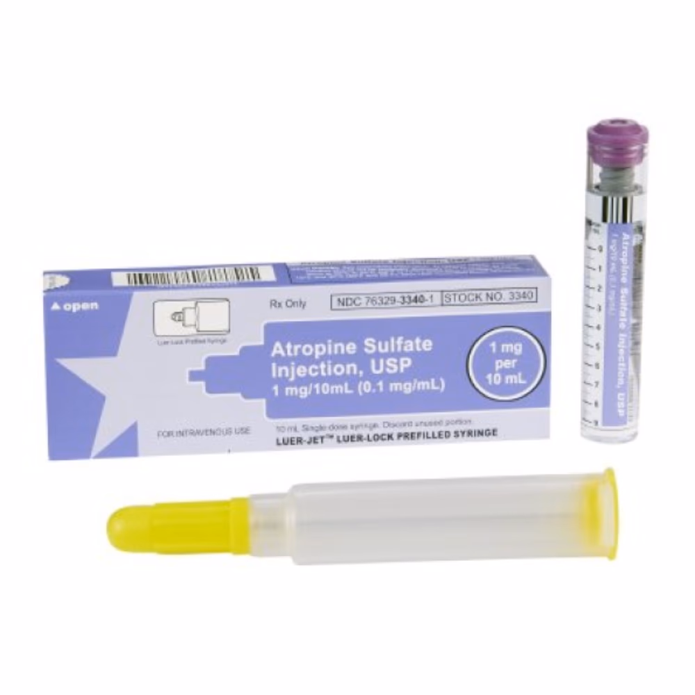 Atropine Sulfate Injection, USP – 1mg/10mL (0.1 mg/mL) Luer-Lock Prefilled Syringe 1